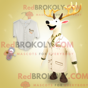 Cream Elk mascot costume...