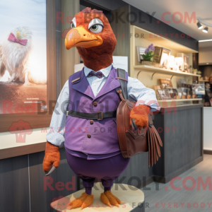 Lilla fasan maskot kostume...