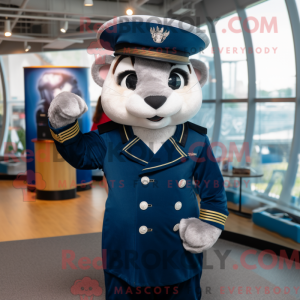 Navy Ferret mascot costume...