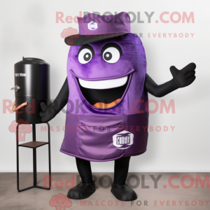 Purple Bbq Ribs mascot...