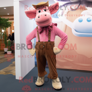 Pink Steak mascotte kostuum...