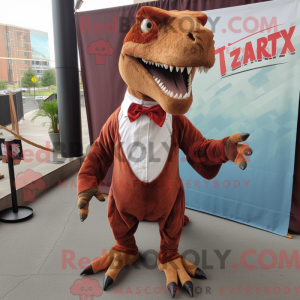 Rust T Rex mascot costume...