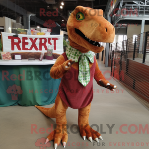 Rust T Rex mascot costume...