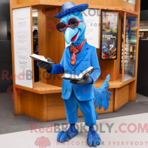 Blue Woodpecker mascot...