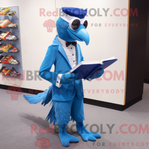 Blå spætte maskot kostume...
