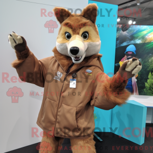 Brun Dingo maskot kostume...