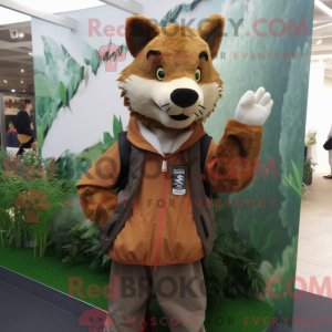 Brun Dingo maskot kostume...