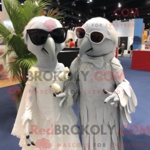 Grå papegøje maskot kostume...