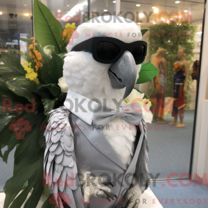 Grå papegøje maskot kostume...