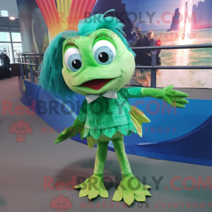 Green Betta Fish mascot...