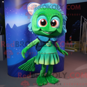 Green Betta Fish mascot...