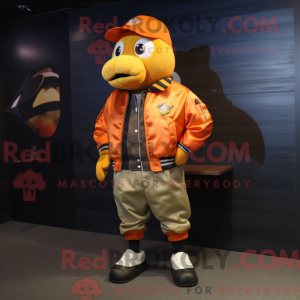 Orange Cod mascottekostuum...