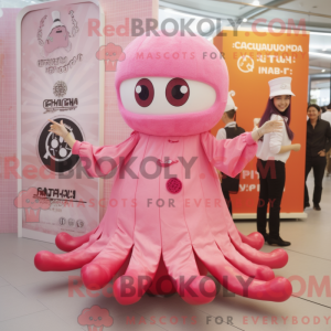 Pink Fried Calamari mascot...