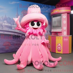 Pink Fried Calamari mascot...