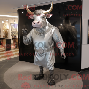 Silver Bull maskot kostume...