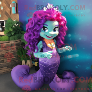 Purple Mermaid mascot...