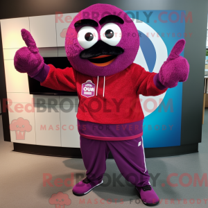 Magenta blomme maskot...