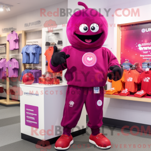 Magenta blomme maskot...