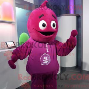 Magenta blomme maskot...