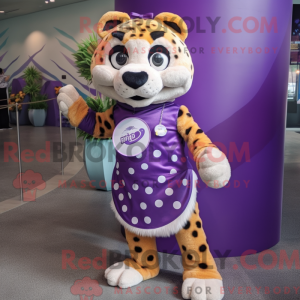 Purple Cheetah mascot...