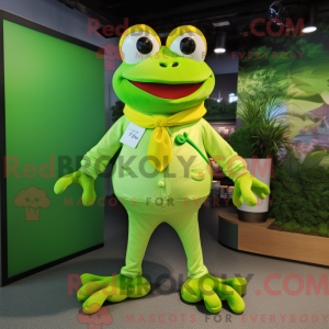 Lime Green Frog maskot...
