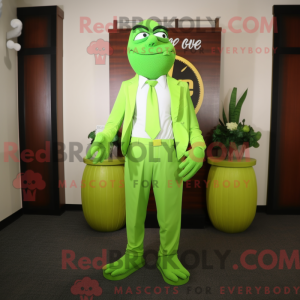 Lime Green Attorney mascot...