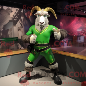 Olive Goat mascot costume...
