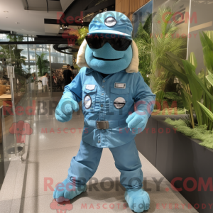 Cyan Marine Recon mascot...