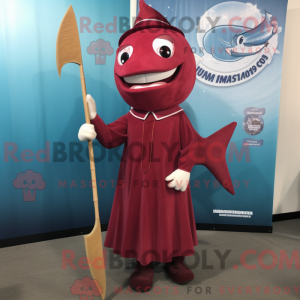 Maroon Swordfish maskot...