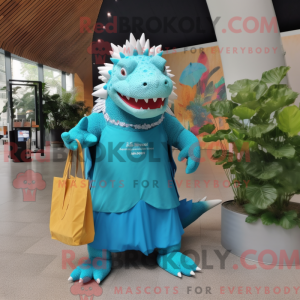 Cyan Ankylosaurus mascot...