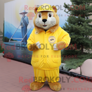Lemon Yellow Beaver mascot...