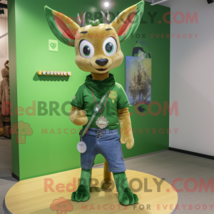 Green Roe Deer mascot...