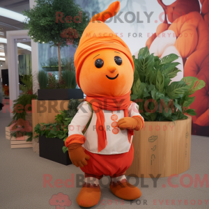 Orange Beet maskot kostume...