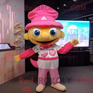 Pink Fish And Chips mascot...