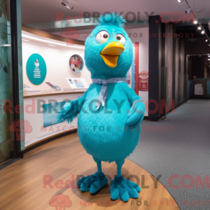 Turquoise Hens mascot...