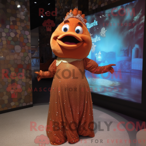 Rust Cod mascot costume...