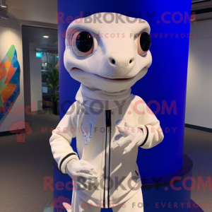 White Geckos mascot costume...