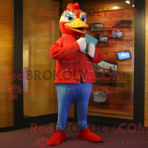 Red Geese mascot costume...