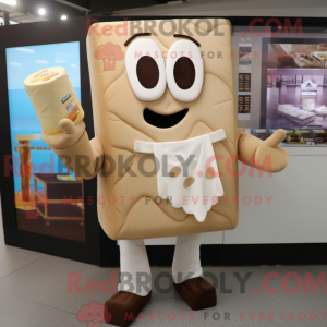 Beige Chocolate Bar mascot...
