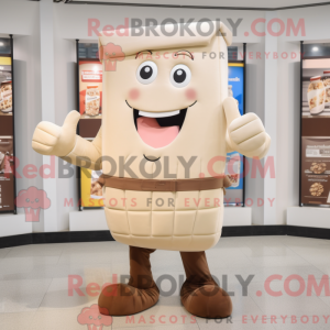 Beige Chocolate Bar maskot...