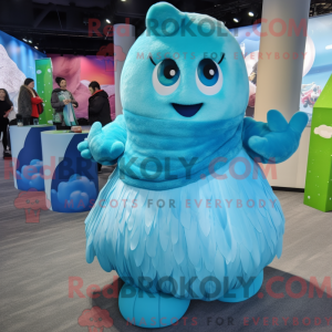 Cyan Ice mascottekostuum...