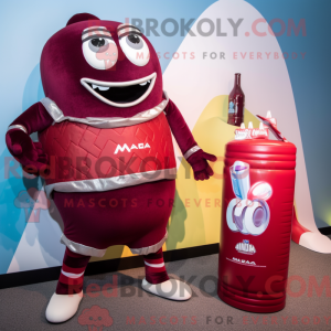 Maroon Soda Can mascot...