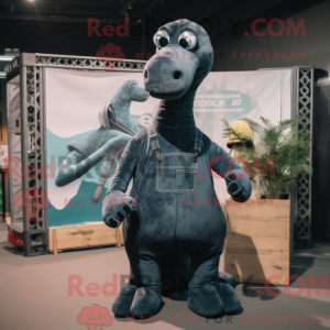 Black Brachiosaurus mascot...