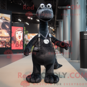 Black Brachiosaurus mascot...