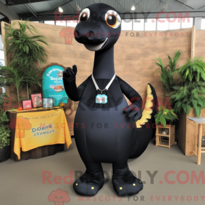 Black Brachiosaurus mascot...