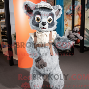 Grauer Lemur Maskottchen...