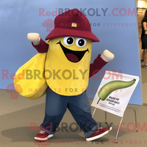 Maroon Baa mascot costume...