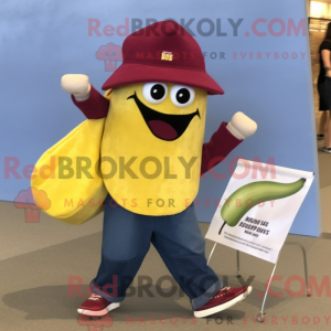 Maroon Baa maskot kostyme...