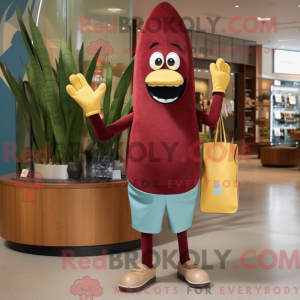 Maroon Baa maskot kostume...