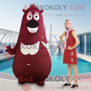Maroon Ermine mascot...